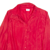 KINGFIELD Womens Shirt Red Collared Long Sleeve L