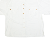 BLUES NIGHT Womens Shirt White Collared 90s M