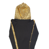 J'ADORE Hooded Sequin Hi-Low Womens Top Black Long Sleeve S