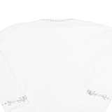 Cropped Womens Top White 3/4 Sleeve S