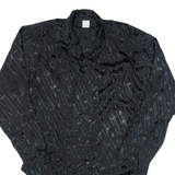 Womens Shirt Black Collared Long Sleeve M