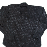 Womens Shirt Black Collared Long Sleeve M