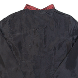 Oriental Inspired Womens Blouse Black Long Sleeve M