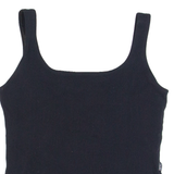 ONLY BASIC Womens Top Black Button Neck Sleeveless S