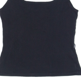 ONLY BASIC Womens Top Black Button Neck Sleeveless S
