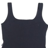 ONLY BASIC Womens Top Black Button Neck Sleeveless S