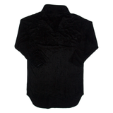 Womens Shirt Black Collared Long Sleeve 90s M