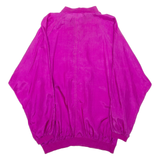 Womens Blouse Purple Long Sleeve Faux Silk M