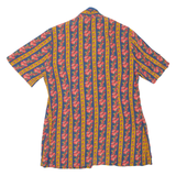 Womens Printed Shirt Blue Collared Floral M