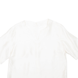 Womens Cropped Top Cream V-Neck M