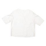 Womens Cropped Top Cream V-Neck M