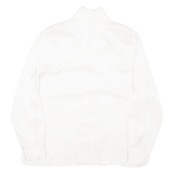 Womens Shirt Cream Collared Long Sleeve M