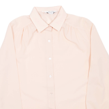 Womens Shirt Pink Collared Long Sleeve S