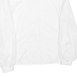 Womens Shirt White High Neck Long Sleeve L