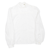 Womens Shirt White High Neck Long Sleeve L