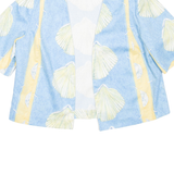 Womens Kimono Top Blue Crazy Pattern S