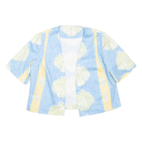 Womens Kimono Top Blue Crazy Pattern S