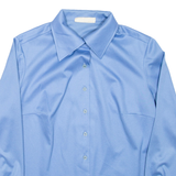 Womens Shirt Blue Collared Long Sleeve L