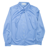 Womens Shirt Blue Collared Long Sleeve L