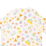 SOMMERMAN Womens Printed Shirt White V-Neck Floral UK 20