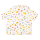 SOMMERMAN Womens Printed Shirt White V-Neck Floral UK 20