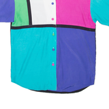 Womens Shirt Black Collared Colourblock S