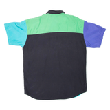 Womens Shirt Black Collared Colourblock S
