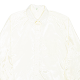 Womens Shirt Beige Collared Long Sleeve L