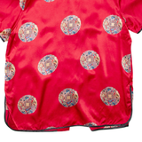 LING YUN Womens Printed Blouse Red Collared Geometric 2XL