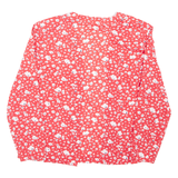 Womens Kimono Blouse Red Long Sleeve Floral S