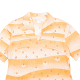 Womens Printed Top Orange V-Neck Spotted M