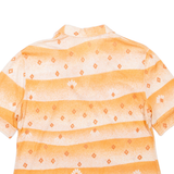 Womens Printed Top Orange V-Neck Spotted M