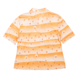 Womens Printed Top Orange V-Neck Spotted M