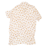 SHEER Womens Printed Shirt White Collared Viscose Spotted L