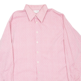 Womens Shirt Pink Collared Long Sleeve Geometric L