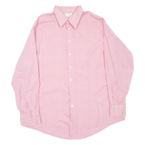 Womens Shirt Pink Collared Long Sleeve Geometric L