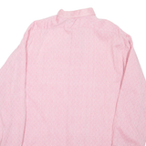 Womens Shirt Pink Collared Long Sleeve Geometric L