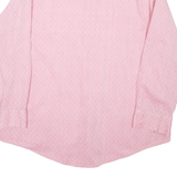 Womens Shirt Pink Collared Long Sleeve Geometric L