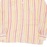 BOGNER Womens Printed Shirt Pink Collared Long Sleeve Striped S