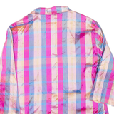 Womens Printed Blouse Pink Collared 3/4 Sleeve Check M