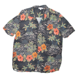 WAREHOUSE Womens Printed Shirt Black Collared Floral M