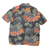 WAREHOUSE Womens Printed Shirt Black Collared Floral M