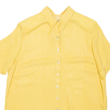 Womens Shirt Yellow Collared Striped UK 18
