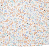 Womens Printed Shirt White Collared Floral L