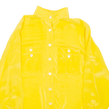 Womens Shirt Yellow High Neck Long Sleeve M