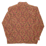 DEL MOD Womens Printed Shirt Brown Collared Long Sleeve Paisley M