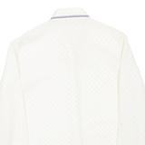 Womens Printed Shirt Beige Collared Long Sleeve Spotted M