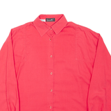 LAVELLI Womens Shirt Red Collared Long Sleeve M