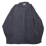 Womens Shirt Black Collared Long Sleeve L