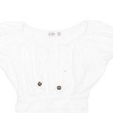Womens Cropped Blouse White S